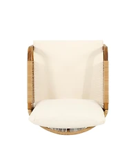 Streamdale Furniture Acacia & Wicker Outdoor Club Chairs - Brown/Beige