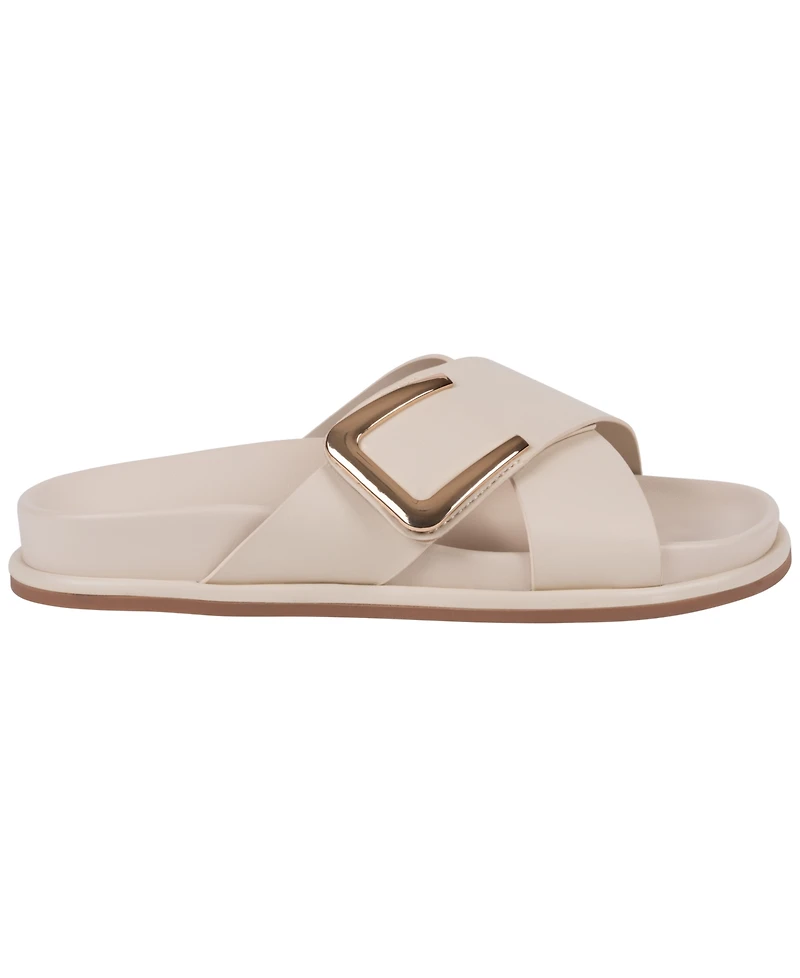 Gc Shoes Women's Buckle Detail Slip-On Sandals