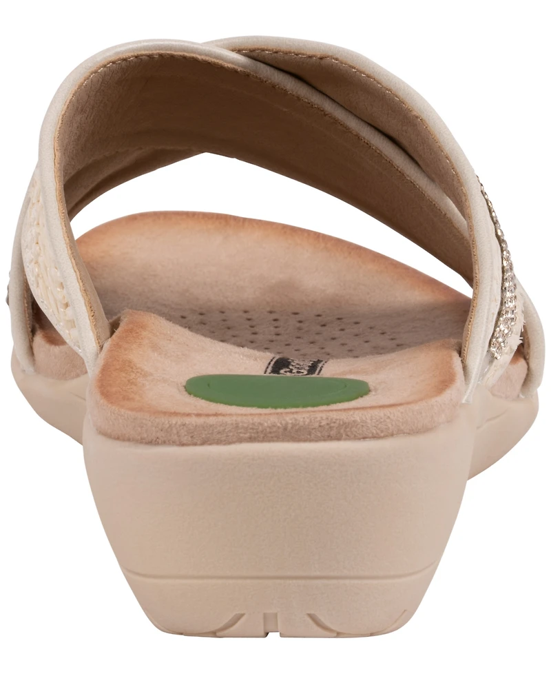 Gc Shoes Women's Woven Detail Slip-On Sandals