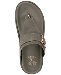 Gc Shoes Women's Buckle Detail Slip-On Flat Sandals