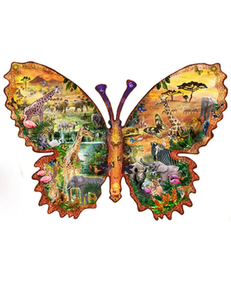 SunsOut African Butterfly 1000 piece Jigsaw Puzzle for Adults Special Shape