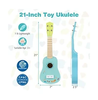 Hongge Kids Beginner Ukulele with Nylon Strings and Basswood Body for Early Music Learning