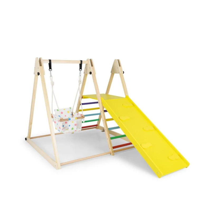 Hongge 4 in 1 Indoor Jungle Gym with Baby Swing and Ramp