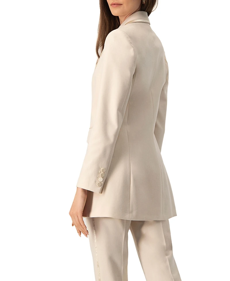Ivonne Women's Tailored Blazer With Satin Lapel