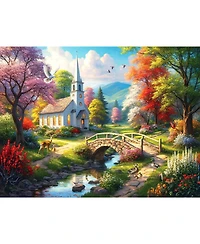 SunsOut Sanctuary in Blooming Harmony 500 piece Jigsaw Puzzle for Adults