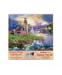 Sunset Point Lighthouse 1000 piece Jigsaw Puzzle for Adults