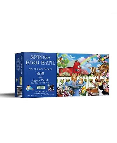 SunsOut Spring Bird Bath 300 piece Jigsaw Puzzle for Adults
