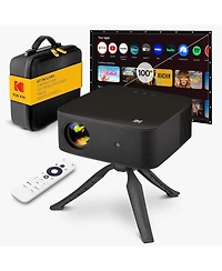 Kodak Flik X20 Full Hd Smart Projector Kit with 100" Screen, Tripod, Remote, Wi-Fi, Eva Case