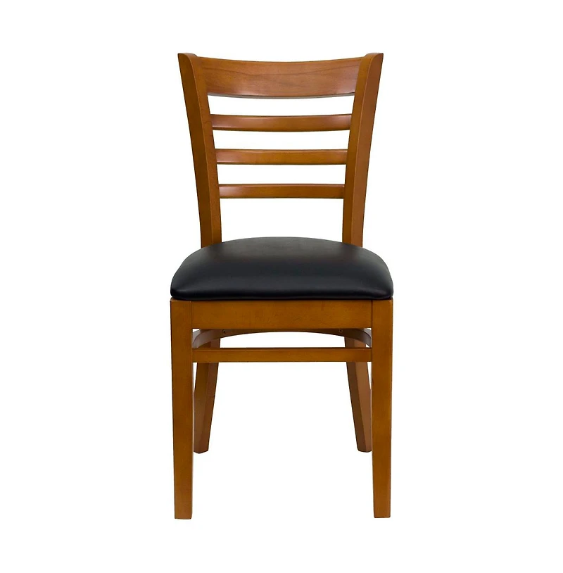 Emma+Oliver Ladder Back Wooden Restaurant Dining Chair