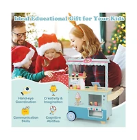 Hongge Kids Ice Cream Truck Pretend Play Set with Vending Features
