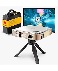 Kodak Luma 75 Ultra Mini Projector, Portable Pico Projector with 60" Screen, Tripod & Case (White)