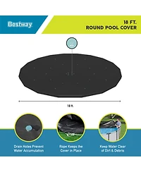 Bestway Flowclear Round 18' Pool Cover for Above Ground Frame Pools (Cover Only)