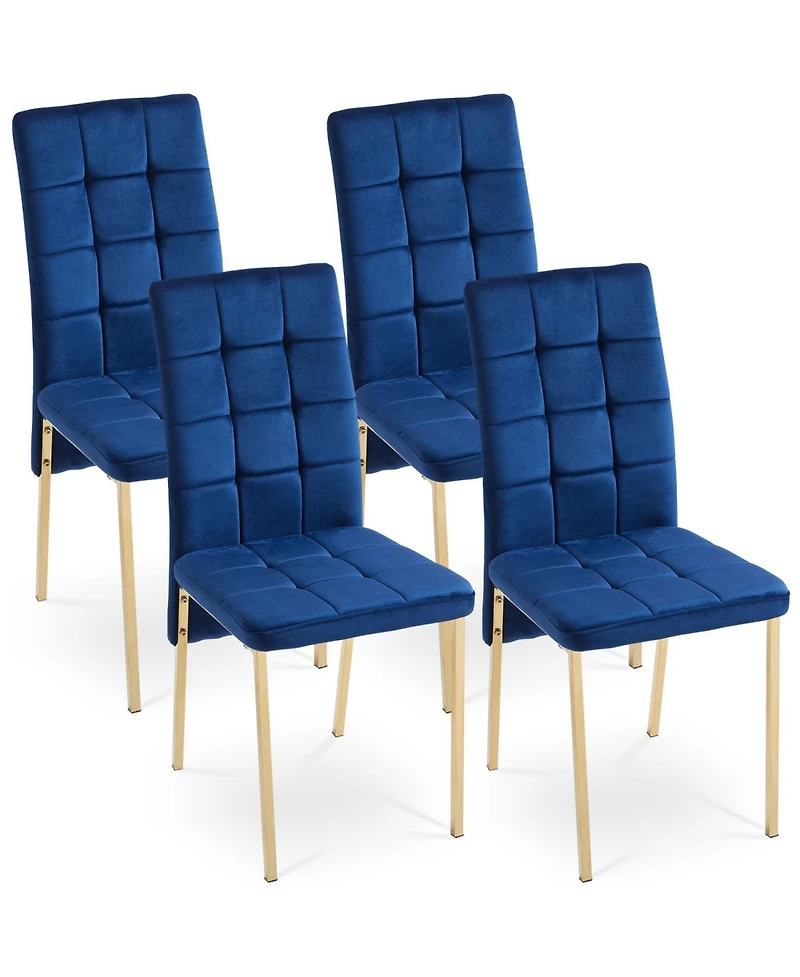 Streamdale Modern Velvet Nordic Dining Chair Set (4)