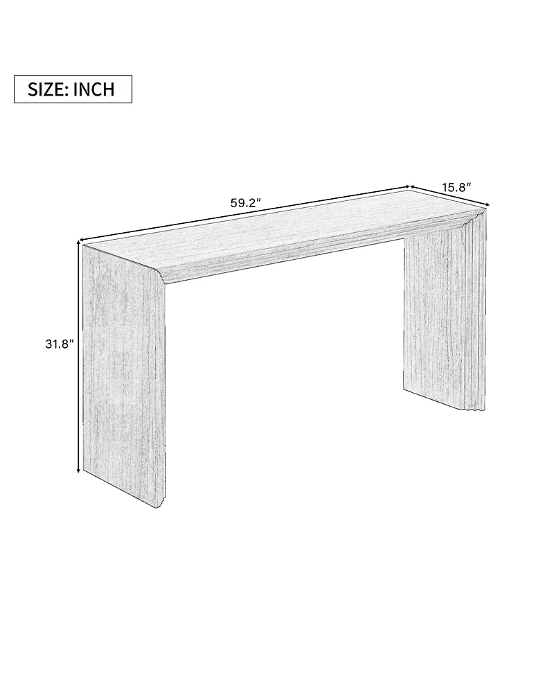 Streamdale Paulownia Console Table - Foyer, Living Room, Entryway