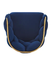 Streamdale Furniture Set of 2 Modern Counter Stools, 28", Dark Blue with Iron Frame and Soft Cushion