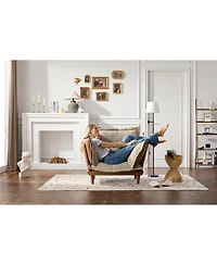 Streamdale Furniture Modern Style Chenille Oversized Armchair Accent Chair Single Sofa Lounge Chair for Living Room