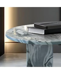 Streamdale Furniture Marble Coffee Table - 17.7"