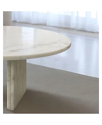 Streamdale Furniture White Marble Coffee Table - Small 27.6