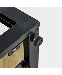 Streamdale Furniture Modern Glass & Wood Coffee Table