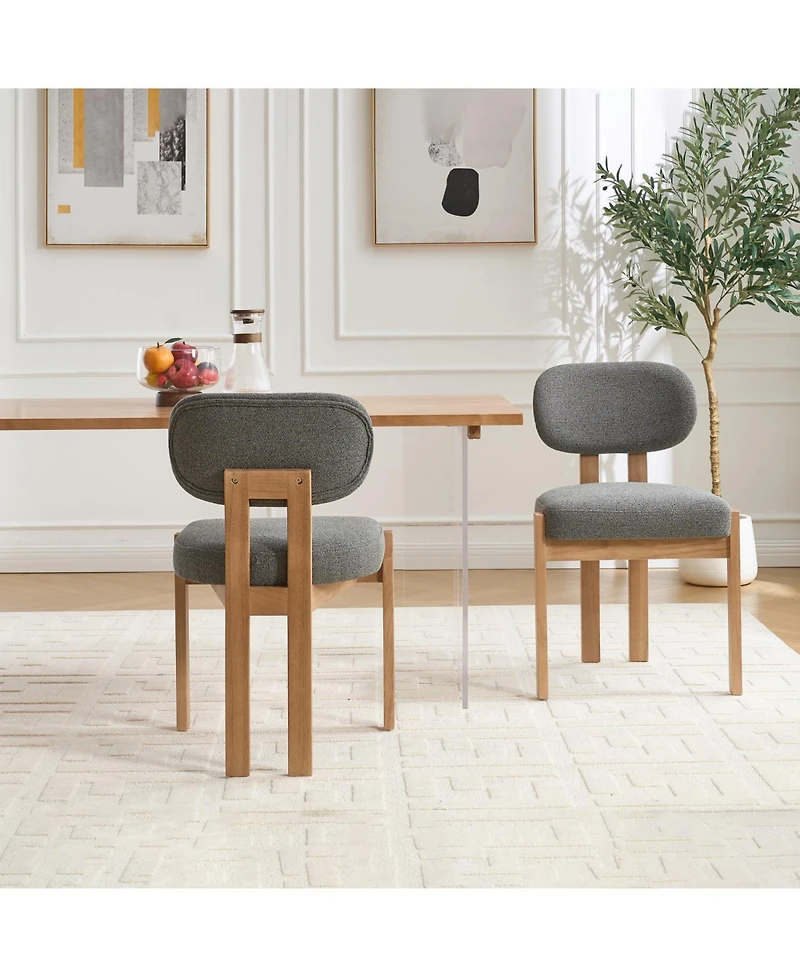 Streamdale Furniture Modern Fabric Upholstered Dining Chairs