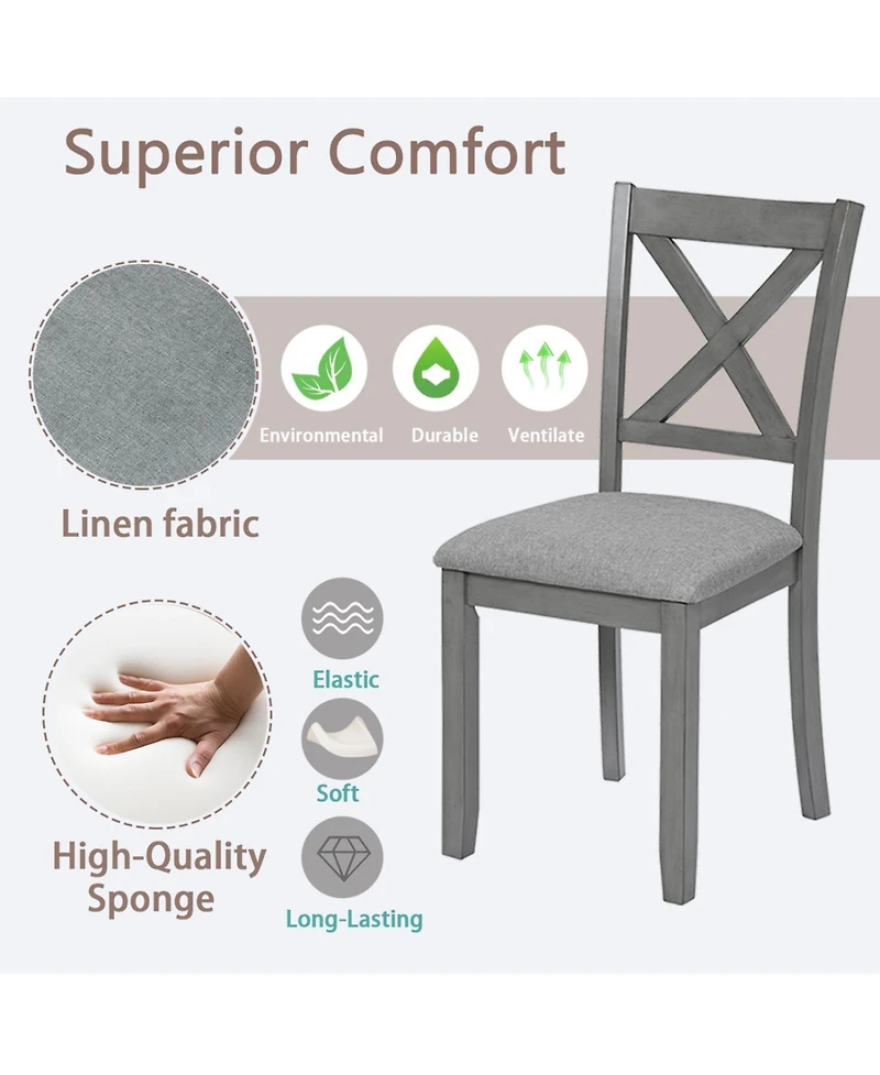 Streamdale Furniture Streamdale Dining Chairs Set of 4, Padded Seat