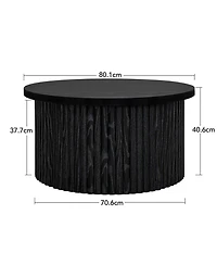Streamdale Furniture Modern Round Coffee Table Accent Table