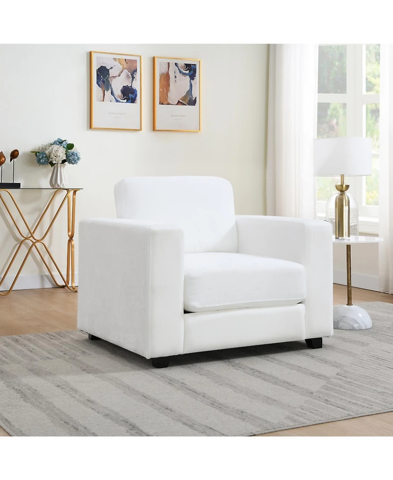 Streamdale Furniture Oversized Chenille Accent Chair, Washable Cover