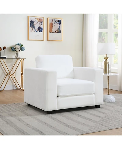 Streamdale Furniture Oversized Chenille Accent Chair, Washable Cover