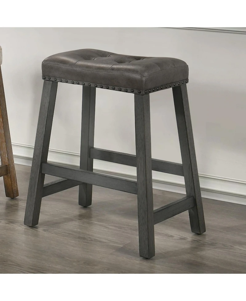 Streamdale Furniture Rustic Backless Counter Stool Set of 2