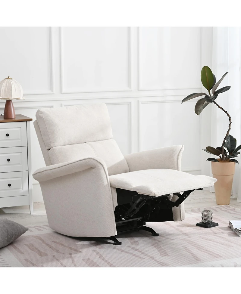 Streamdale Furniture Fabric Rocker Recliner Chair - Gray