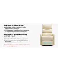 Streamdale Furniture Heat Massage Rocker Swivel Recliner Chair