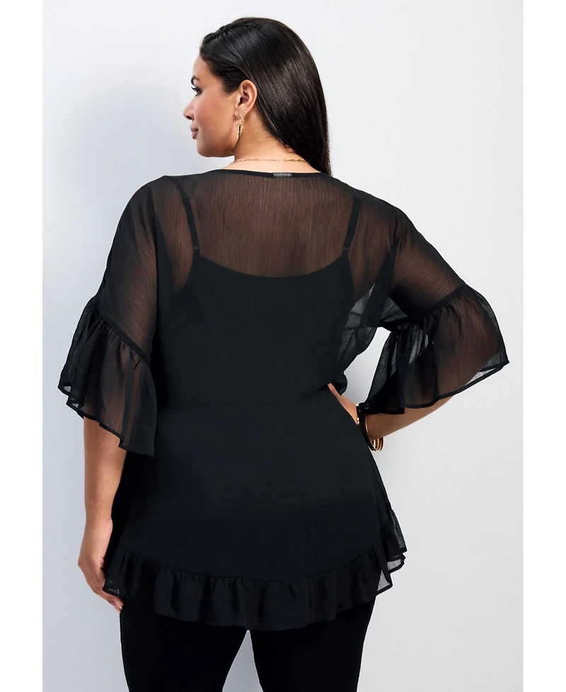 Avenue Women's Harlow Frill Detail Blouse