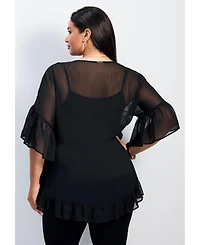 Avenue Women's Harlow Frill Detail Blouse