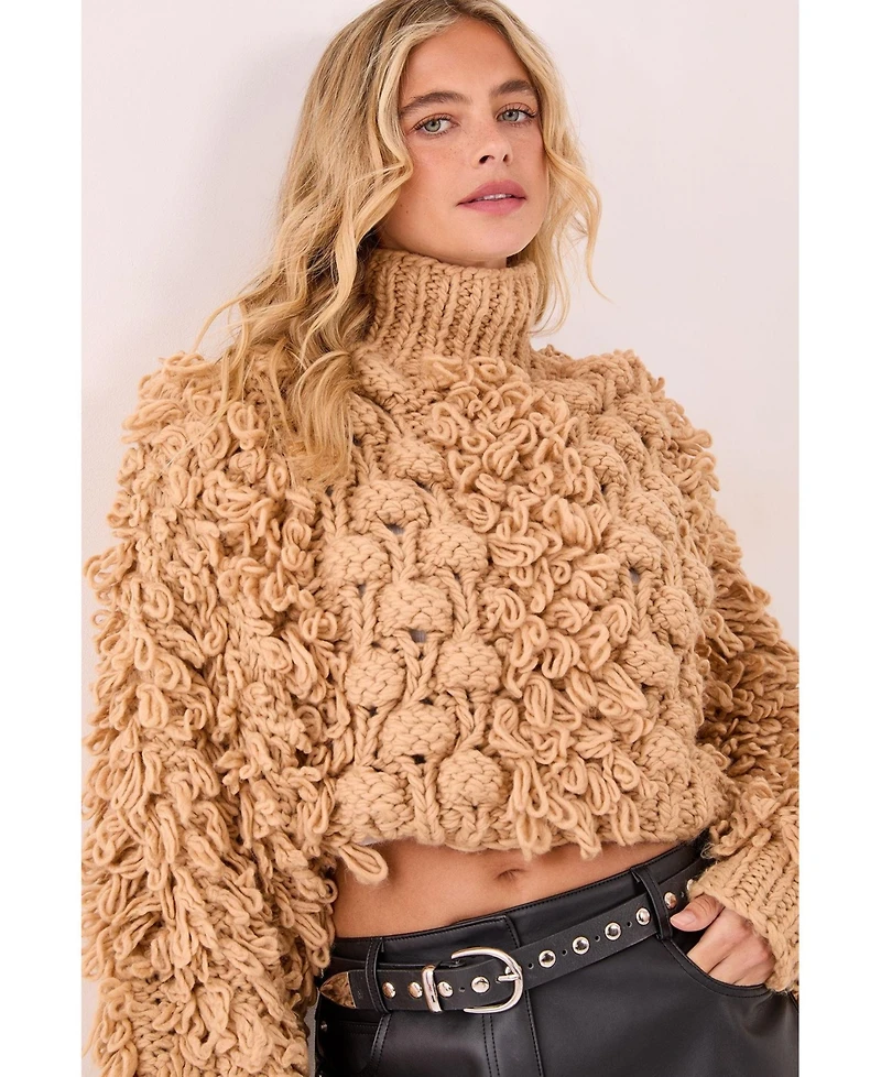 Nasty Gal Women's High Neck Cropped Sweater