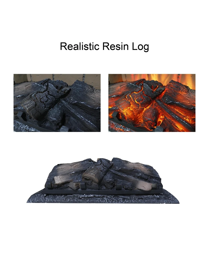 Flynama 23 inch infrared quartz heater fireplace insert