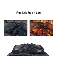 Flynama 23 inch infrared quartz heater fireplace insert