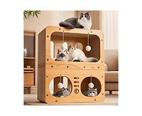 Zeus & Ruta Extra Large Vertical Scratcher Two Tier Cat Villa