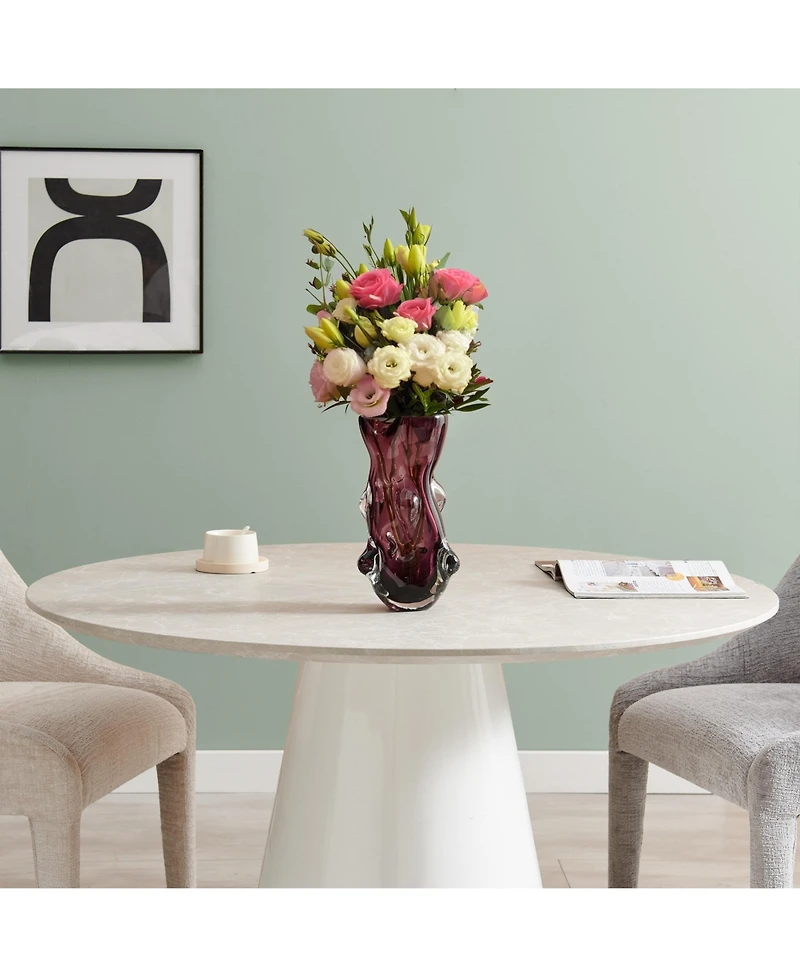 Danya B Sylvan Nodular Glass Grape Purple Tabletop Vase