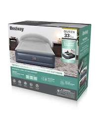 Bestway Tritech LoungeLux Headboard 33" Queen Air Mattress with Built-in Ac Pump