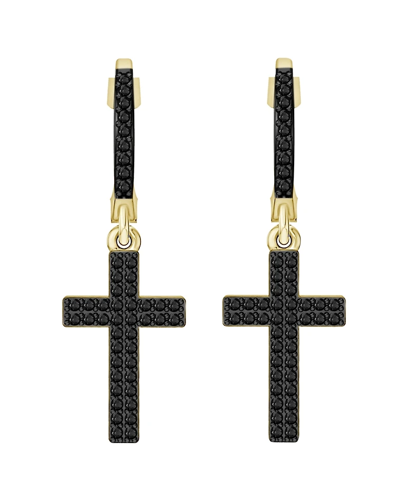 Macy's Men's Black Diamond Earrings (1/3 ct. t.w.) in 10k Yellow Gold