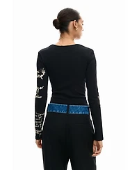 Desigual Women's T-shirt opening lettering