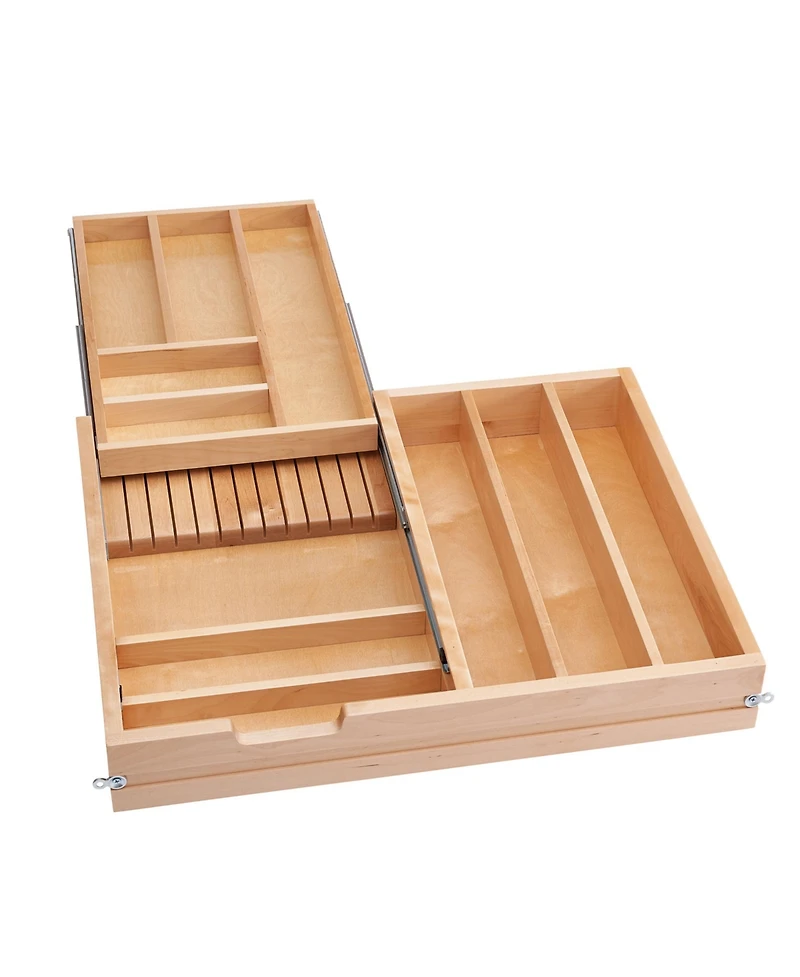 Rev-a-Shelf 27'' Tiered Cutlery Drawer Organizer with Soft-Close, 4WTCD-30HSC-1