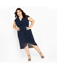 City Chic Plus Wrap Swing Dress