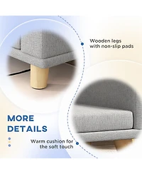 Zeus & Ruta Gray Washable Cushion Large Cat Sofa Bed