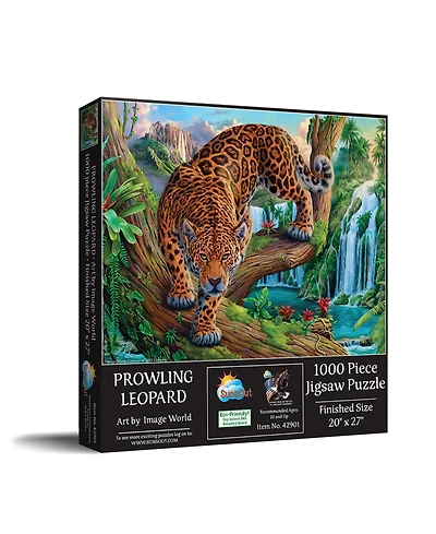 SunsOut Prowling Leopard 1000 piece Jigsaw Puzzle for Adults