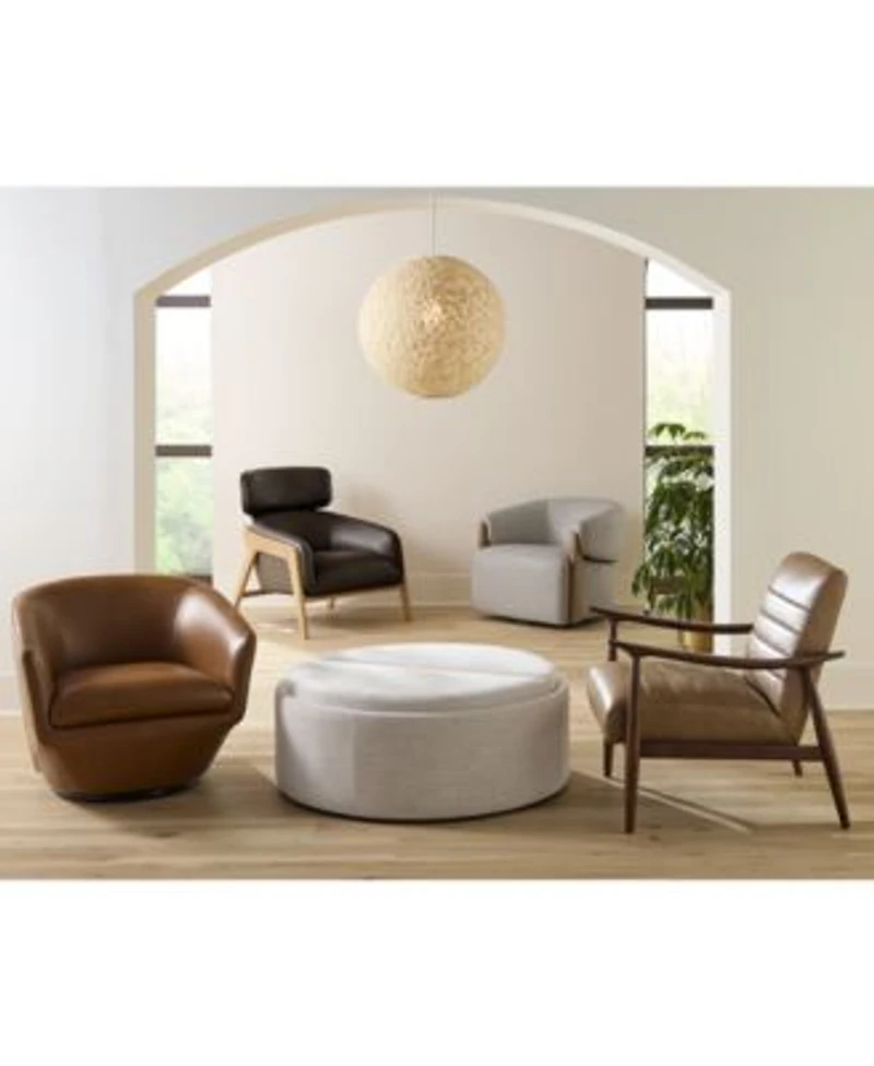 Fabric Leather Accent Chairs Collection Created For Macys