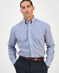 Club Room Men's Regular Fit Mini Gingham Dress Shirt