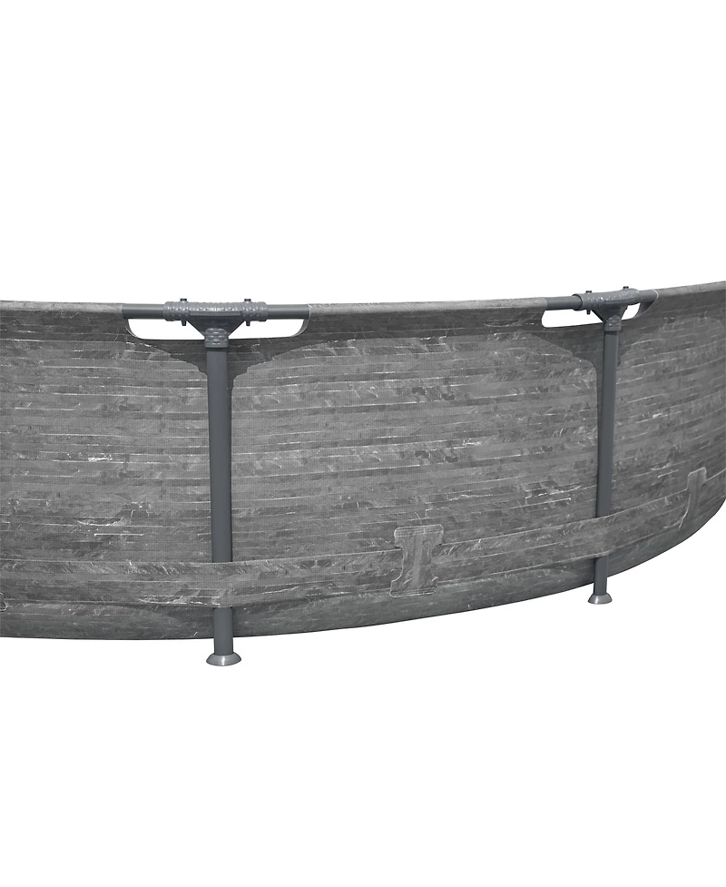 Bestway Steel Pro Max 12' x 30" Above Ground Outdoor Swimming Pool Set, Gray