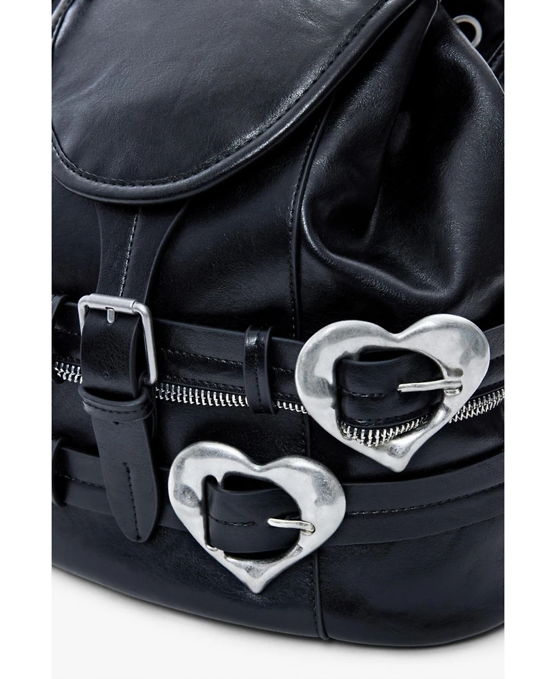 Desigual Women's Backpack buckles hearts