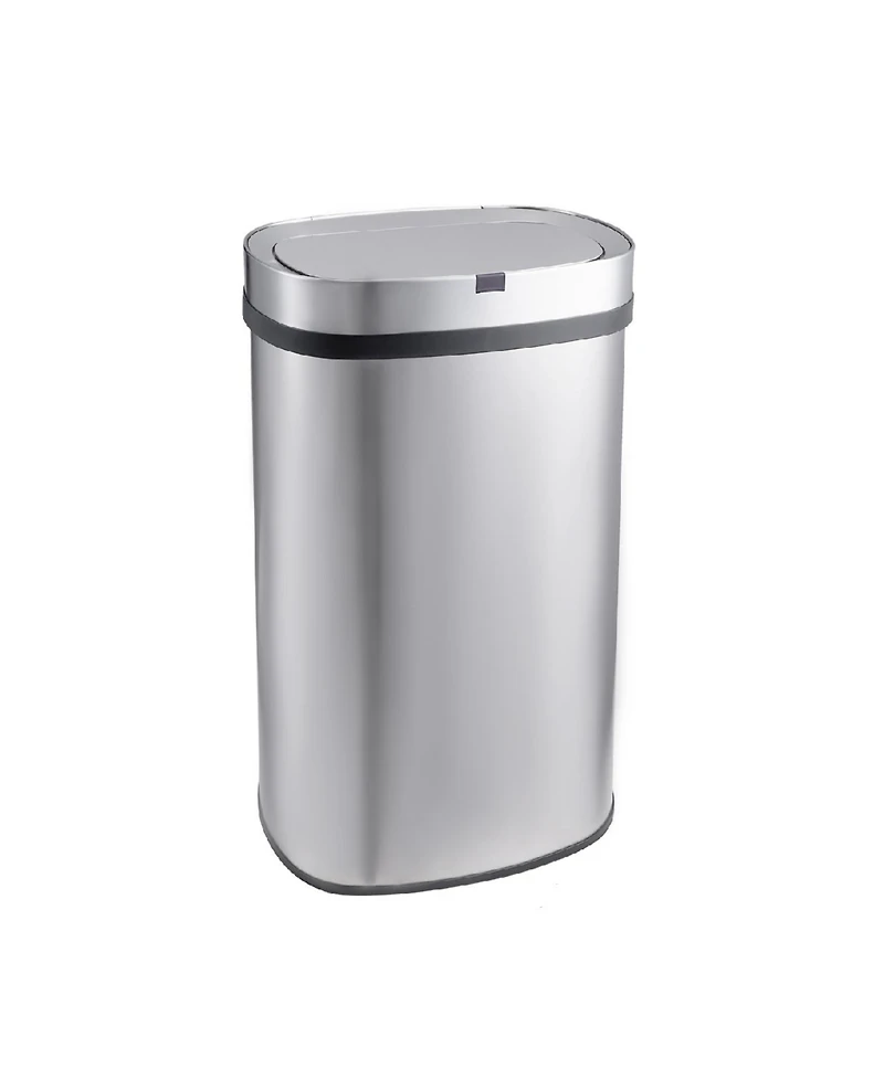 Mega Casa 18 Gallon Stainless Steel Oval Motion Sensor Trash Can for Kitchen